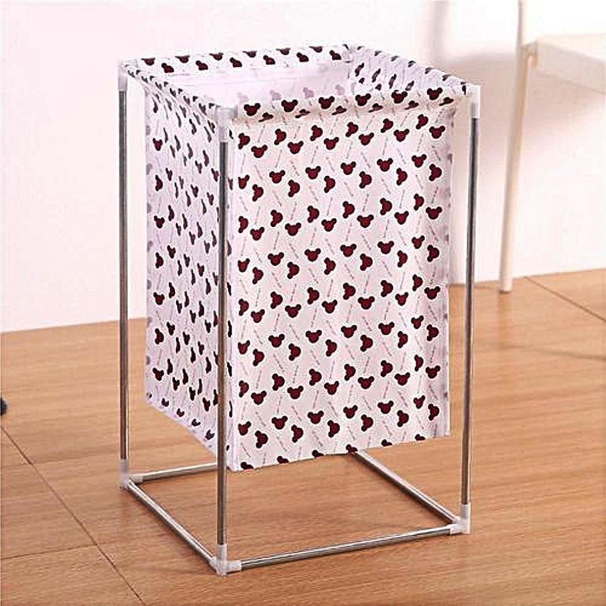 Folding Cotton Fabric Waterproof Laundry Basket