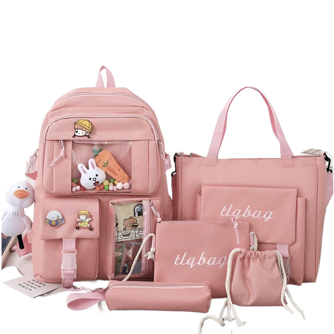 4 pcs backpack for male female