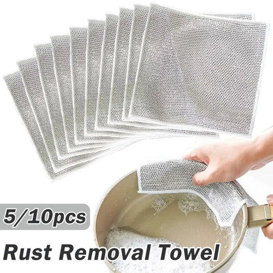 Kitchen Dishwashing Towel Metal Steel (20 Pieces)